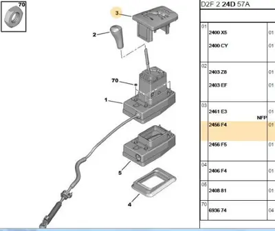 PSA 2456.F4 Otom.Şanz.Vites Üst Kapak 2456.F4