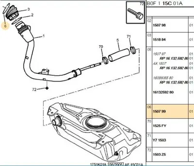 PSA 1507.99 Depo Boğaz Contası  1507.99