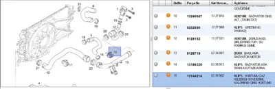 PSA 13144214 Klamp Hortum Tutucu 13144214 13161893 5824751 6336902