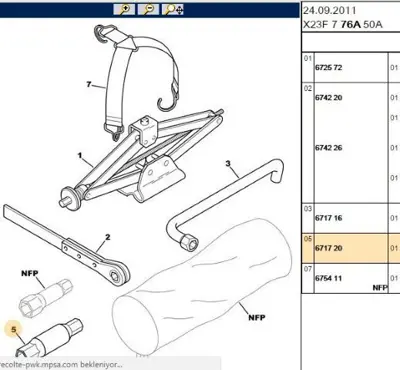 PSA 6717.20 Bijon Anahtarı Ucu  6717.20