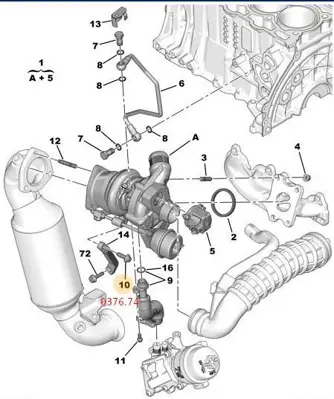 PSA 0376.74 Turbo Bağlantı Cıvatası 0376.74