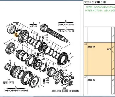 PSA 2335.64 2.Vites Dislisi Mg5t Dj5t Firsat 233564 2335.64 233564 233564 233564