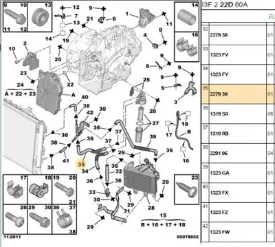 PSA 2279.39 Vites Kutu Borusu  2279.39