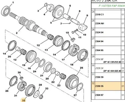 PSA 2330.35 5.Vites Senkromenc Manson 2330.35
