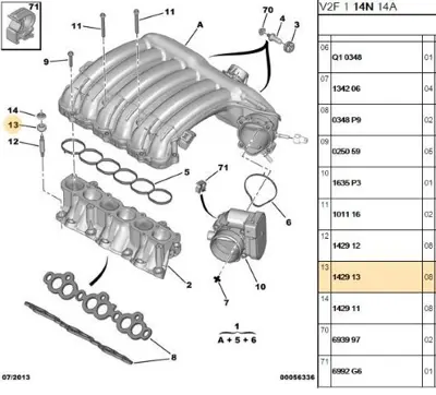 PSA 1429.13 Emme Manifold Lastiği  1429.13