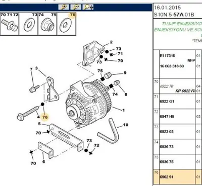 PSA 6962.91 Rondela  1436268 14496631 696291 90002500809 9931096 N000125010532 N10406103 WC110061L