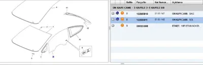 PSA 13265811 Drop Wındow, Front 13265811