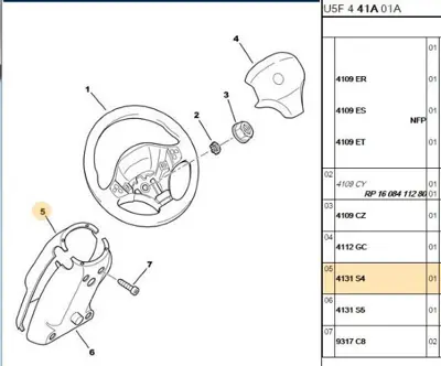 PSA 4131.S4 Direksiyon Üst Bakaliti  4131.S4