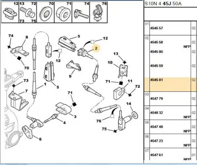 PSA 4545.81 Arka Abs Sensoru 106 9636O8148O 9636O8148O 9636O8148O 9636O8148O 9636081480