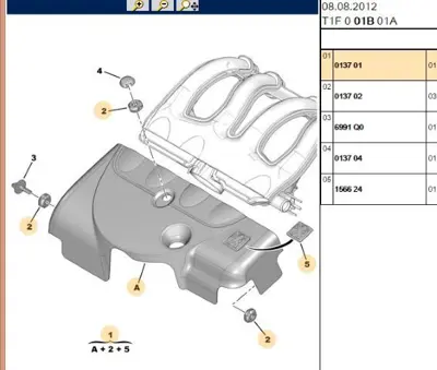 PSA 0137.01 Motor Üst Kapağı Dw8 0137.01