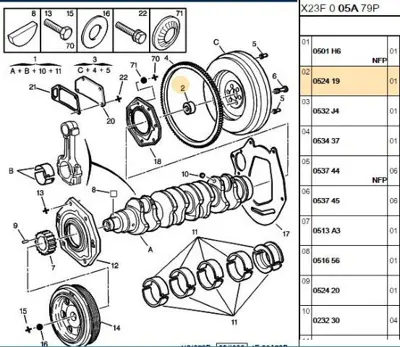 PSA 0524.19 Merkezeme Dayanağı S-2800 52419