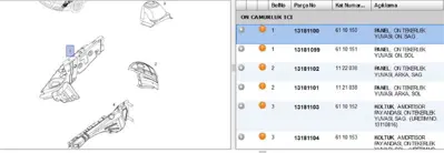 PSA 13181100 Ön Teker İç Saçı : R 13181100 6110150