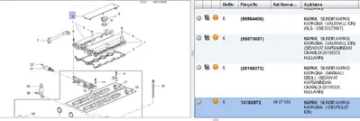 PSA 13103972 Bobin Üst Kapak Cruze 13103972 25199333 5607590