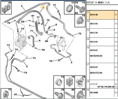 PSA 4014.08 Hıddıreksıyon Borusu 2108269T00 2108269T01 21082G2400 401408