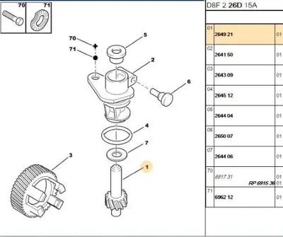 PSA 2649.21 Km.Dişlisi  2649.21