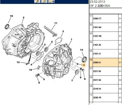 PSA 2208.51 şanzıman Tapası  2208.51