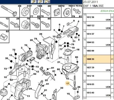 PSA 1808.30 Motor Kulak Pulu  1808.30
