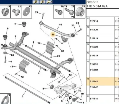 PSA 5151.41 Torsiyon Bağlantı Kolu  5151.41