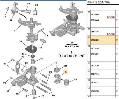 PSA 2538.20 Catal Ara Baglanti 253820 2538.20 253820 253820 