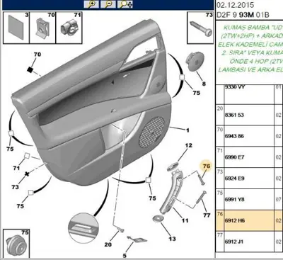 PSA 6912.H6 Stop Bağlantı Vidası 6912H6