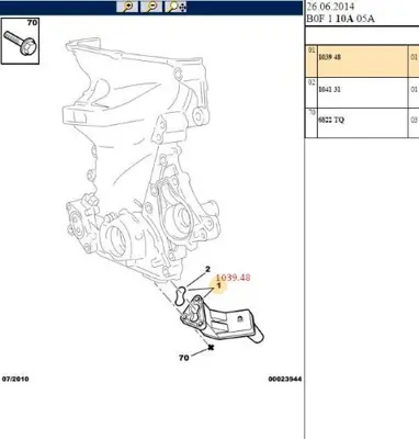 PSA 1039.48 Yağ Süzgeci 1.0  1039.48