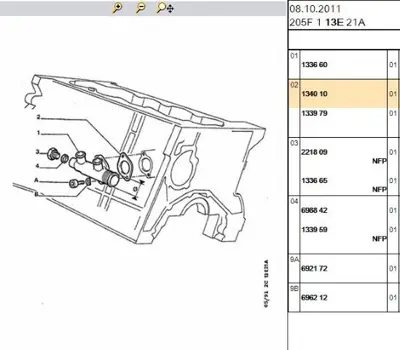 PSA 1340.10 Thermostat Contası  1340.10