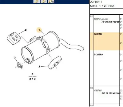 PSA 1730.N6 Arka Eksoz Susturucu 1726KY 1726.KY 1726KY 1726KY 