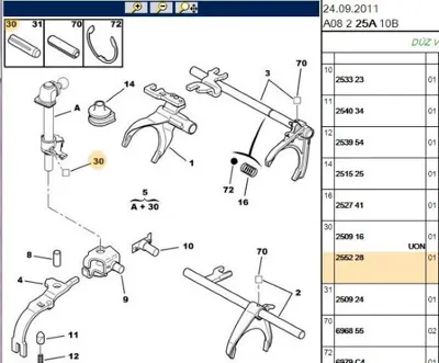 PSA 2552.28 Vites Catal Kopilyasi 250916 2509.16 250916 250916 
