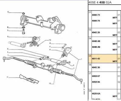 PSA 4011.43 Havali Direksiyon Amort Firsat 401143 4011.43 401143 401143 