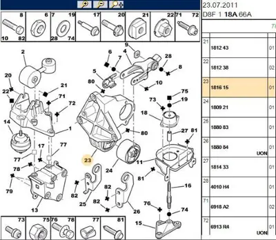 PSA 1816.15 Motor Kulağı  181615