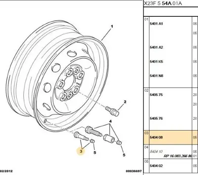 PSA 5404.08 Tekerleksubaptakımı 540408