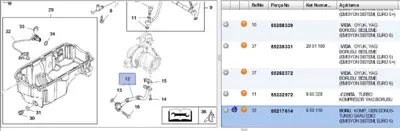 PSA 55217614 Tür Yağ Dön Bor Opel 55217614 650116