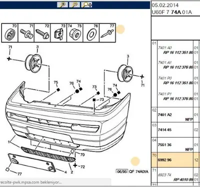 PSA 6992.96 Agraf 6992.96