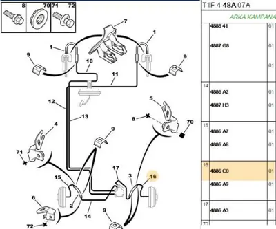 PSA 4886.C0 Fren Hortumu  4886.C0
