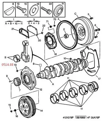 PSA 0514.88 Krank Kapak Civatasi S - 51488 0514.88 51488 51488 