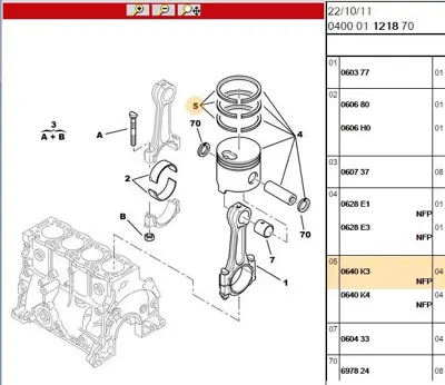 PSA 0640.K3 Segman Takim 1pst. 0640K3 0640K3 0640K3 0640K3 