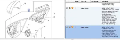 PSA 39075333 Ayna Sag Komple Insignia B 39075333