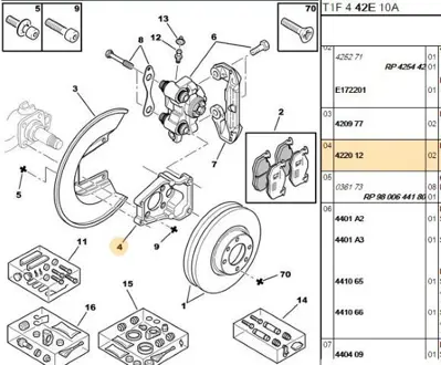 PSA 4220.12 Kaliper Tutucu  7607910