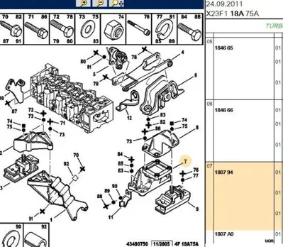 PSA 1807.94 Motor Kulaği Mesnedi  Sol Alt Döküm Kulak Dj5ted Boxer 1 Jumper 1 180794 1807.94 180794 180794 180794