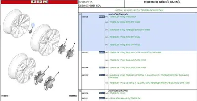 PSA 5421.35 Jant Gobek C4 Xp  542187