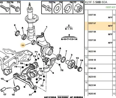PSA 3337.57 Ön Porya Ayar Simi Firsat 333757 3337.57 333757 333757 