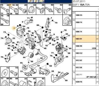 PSA 1803.91 Motor Kulak Bağlan Civata 1803.91