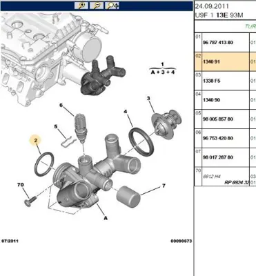 PSA 1340.91 Termostat Conta 1340.91