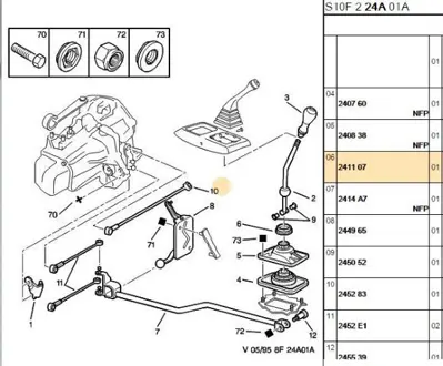 PSA 2411.07 Vites Çubuğu  2411.07