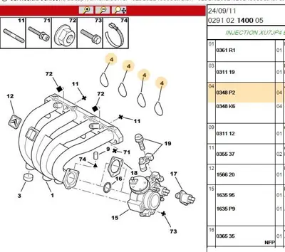 PSA 0348.P2 Emme Manifold Contası 0348.P2