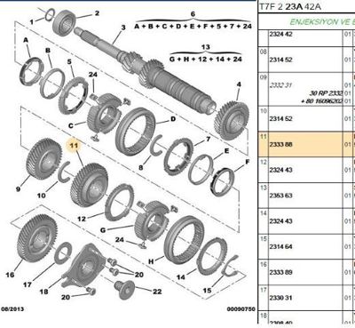 PSA 2333.88 Vites Dislisi 2333.88