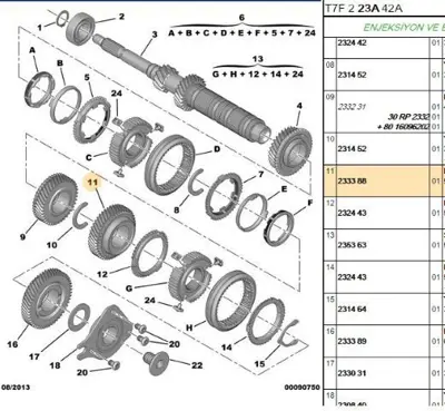 PSA 2333.88 Vites Dislisi 2333.88