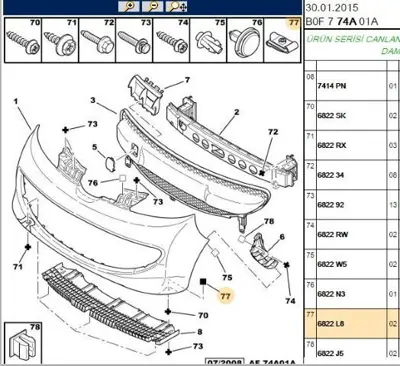 PSA 6822.L8 Bağlantı Klıpsı 6822.L8