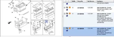 PSA 23128536 Akü Alt Tabla İns 1202277 1202361 22818747 23128536