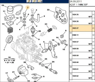 PSA 1923.27 Pompa Rekor Vidası S-2800 1923.27
